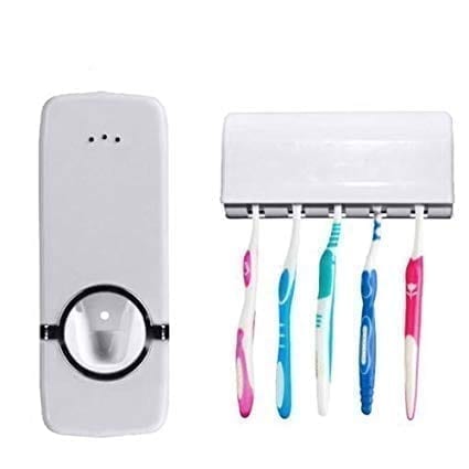 Automatic Toothpaste Dispenser With Brush Holder