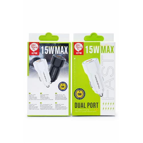 Y-73 15W Dual Port Fast Car Charger