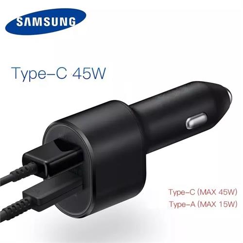 Samsung Super Fast Dual Car Charger With US-C (45W+15W)