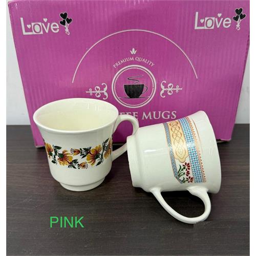 6 Pcs Coffee Cup - Pink