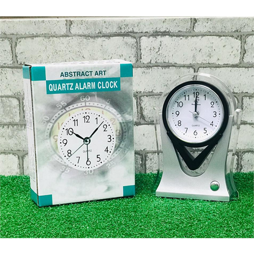 Abstract Art Quartz Alarm Clock (Black)