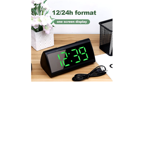 Triangle Led Mirror Alarm Clock