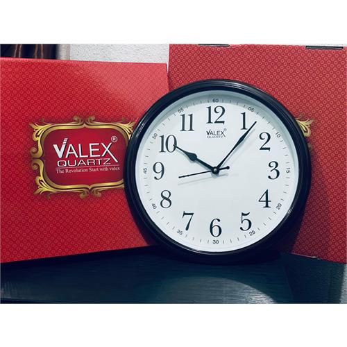 Valex Quartz Black Round Wall Clock - 2109