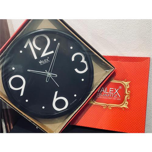 Valex Quartz Black & White Wall Clock - 1029