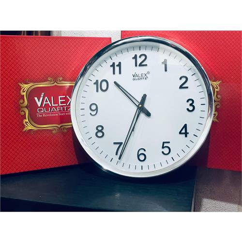 Valex Quartz Round White Wall Clock - VQ-559