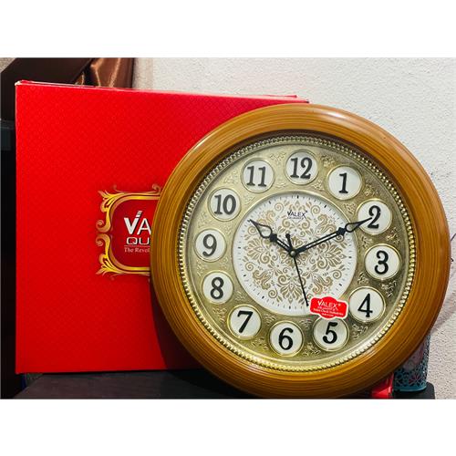 Valex Quartz Wooden Style Wall Clock - 8099