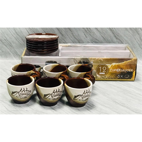 12 Pcs Coffee Cup & Sauser