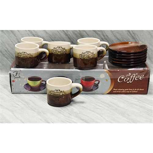 12 Pcs Coffee Cup & Sauser 352-13