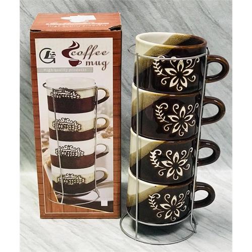 4 Pcs Coffee Cup - 352-16