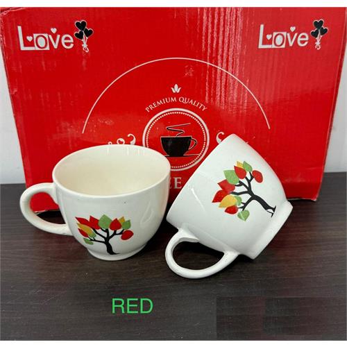 6 Pcs Coffee Cup - Red