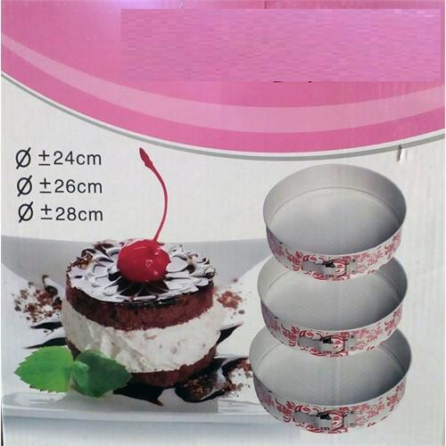 3 Pcs Round Shape Cake Mould