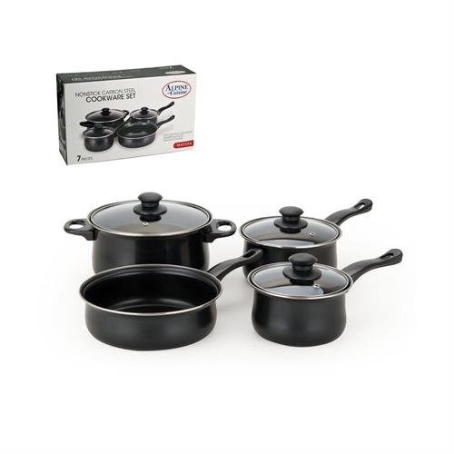 7 Pcs Nonstick Carbon Steel Cookware Set