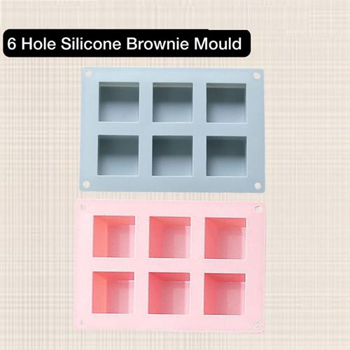 6 Hole Silicone Browine Mold