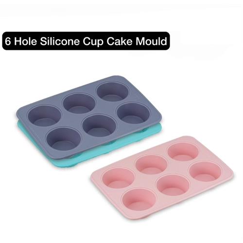 6 Hole Silicone Cup Cake Mold