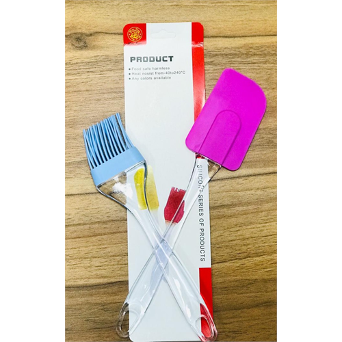 Silicone brush and spatula set
