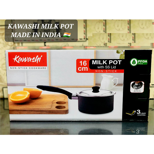 Kawashi Non-Stick Milk Pot With SS Lid 16cm