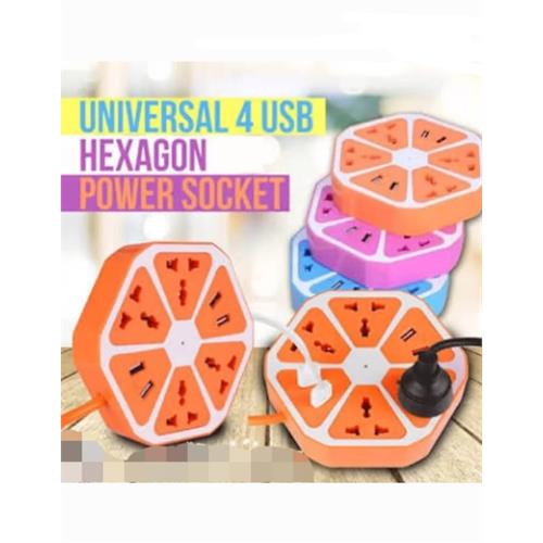 4 USB Hexagon Power Socket