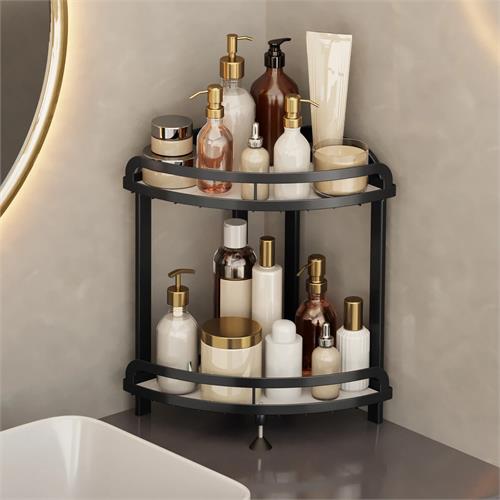 2 Tier Bathroom Corner Shelf Rack MZY-520