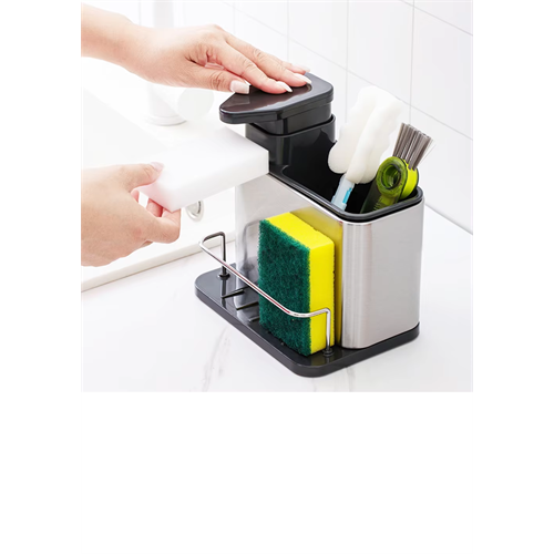 Stainless Steel Soap Dispenser With Holder