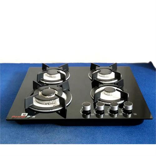 PowerBox Glass Top 4 Burner Gas Cooker