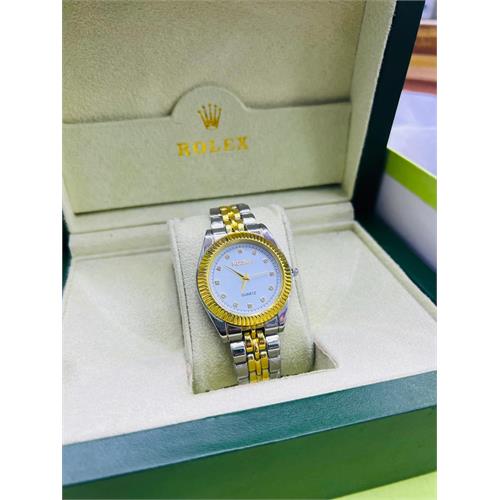 Rolex Rosra Causal Gold & Sliver Mix White Dial Watch