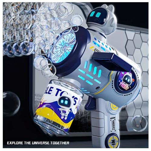 Space Satellite Bubble Gun With Led Light