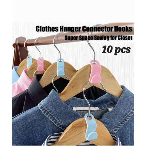 10 Pcs Cloth Hanger Connector Hooks