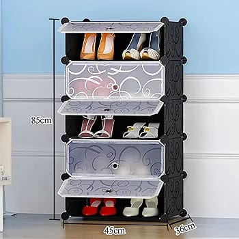 5 Layer Plastic Sheet Cube Shoe Rack