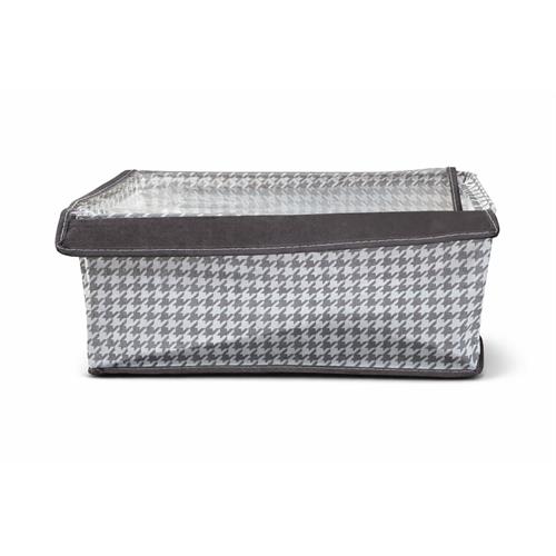 Foldable Fabric Storage Box With Transparent Lid