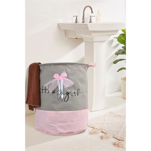 Little Girl Folding Laundry Basket