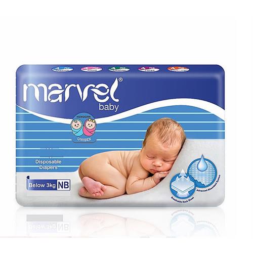 16 Pcs Marvel Baby Diapers - Newborn