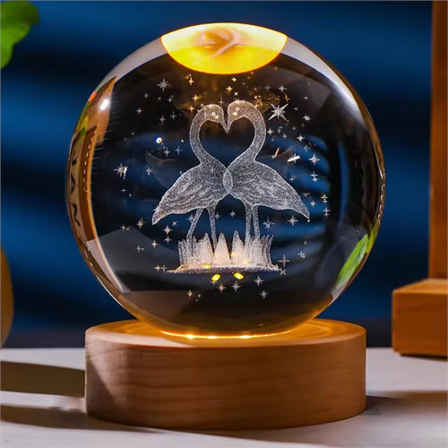 Crane Crystal Ball Night Lamp L