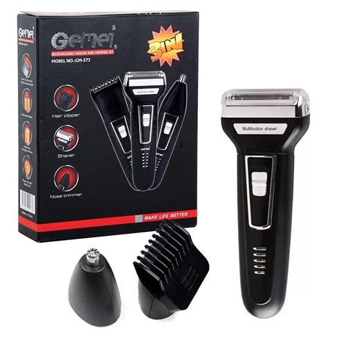 Geemy 3 In 1 Rechargeable Shaver and Trimmer GM-573