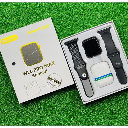 W26 Pro Max Special Edition Smart Watch With Buds (Black)