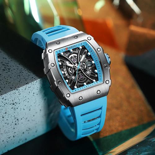 Richard Mille Style Square Watch (Blue)