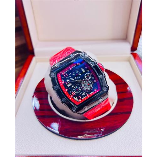 Richard Mille Style Square Watch (Red)