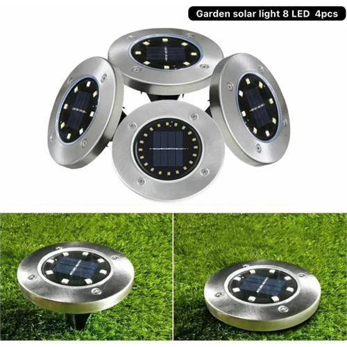 Garden Solar Light 8 Led (4 Pcs)