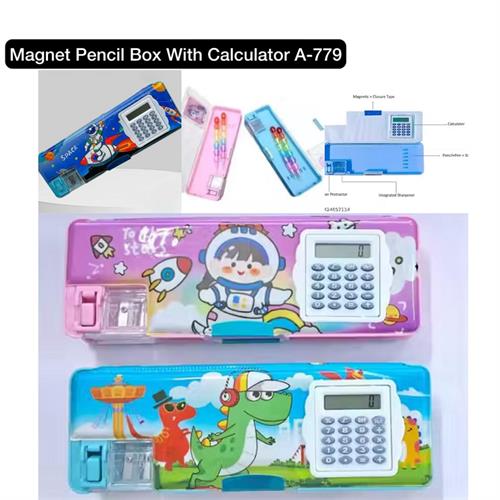 Magnet Pencil Box With Calculator A-779