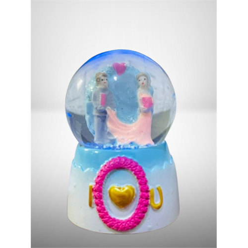 Snow Globe with Light Couple Statue