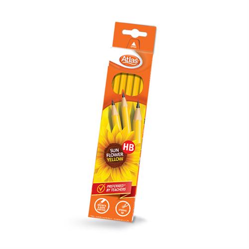 Atlas Sunflower Yelow HB Pencil 12Pack