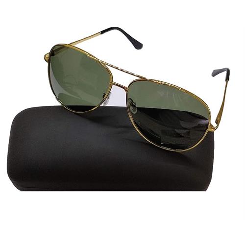 Gold Frame Sunglasses With Pouch