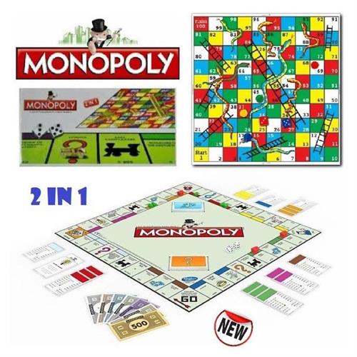 2 in 1 Monopoly Board Game