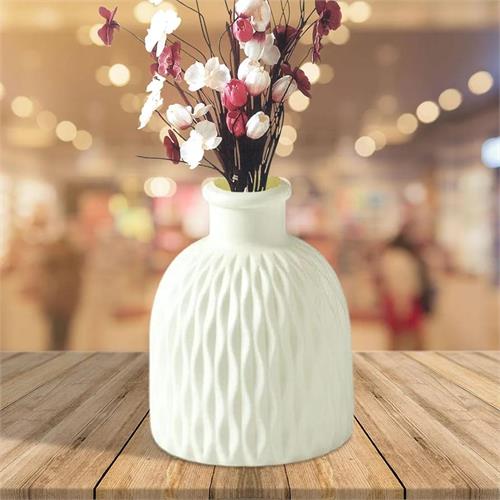 Plastic Faux Striped Flower Vase - 550-2