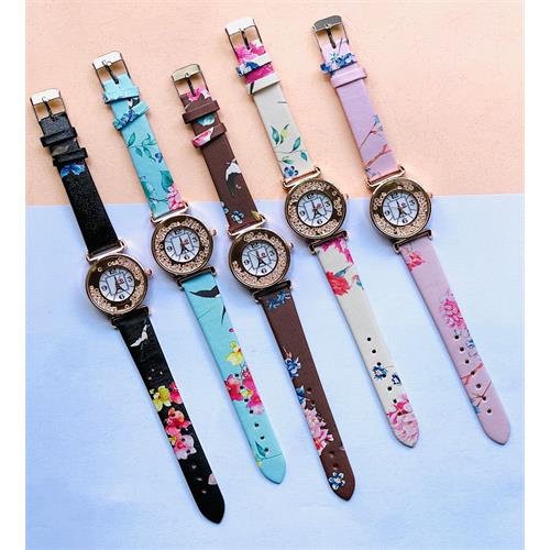 Elegant Fashion Printed Watches For Girls