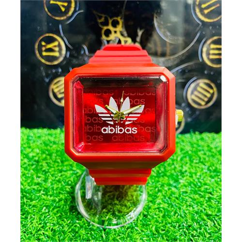 Adidas Rubber Red Strap Watch