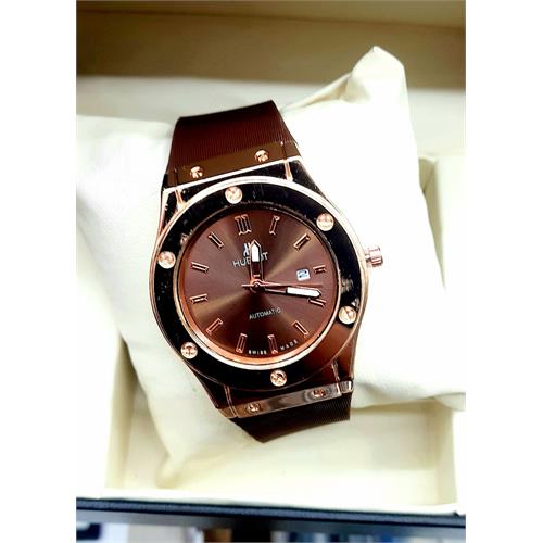 Hublot Black Heart Special Date Brown Dial Mens Watch