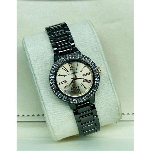 Orix Black Tone Crystal Ladies Watch