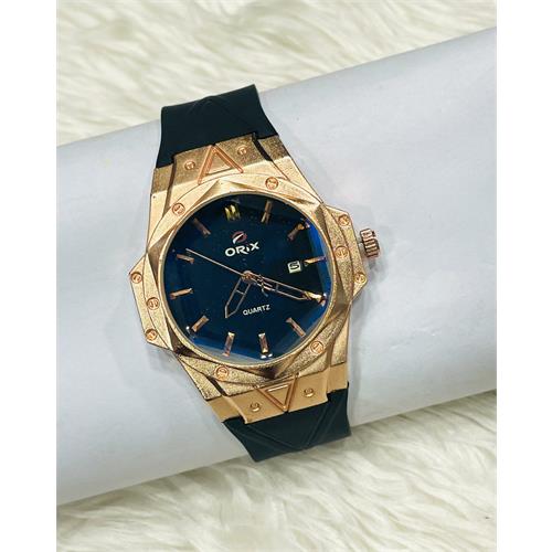 Orix Casual Fashion Premium Date Gold Analog Mens Watch