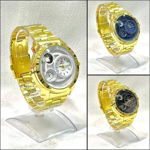 Orix Dual Time Gold Mens Watch