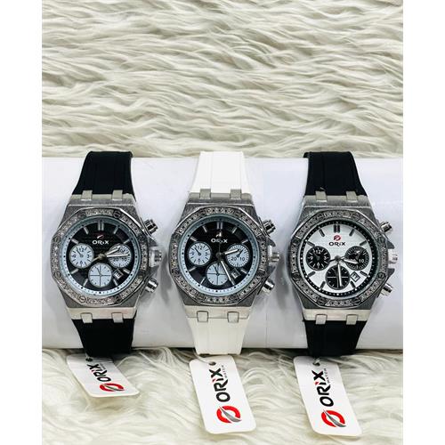 ORIX Silver Case Luxury Mens Watch